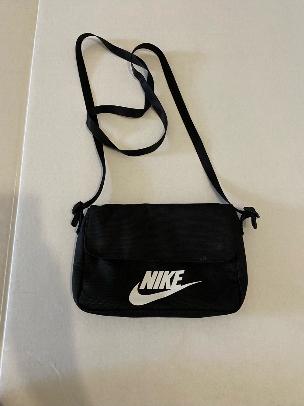 Nike Black Crossbody Bag with White Logo